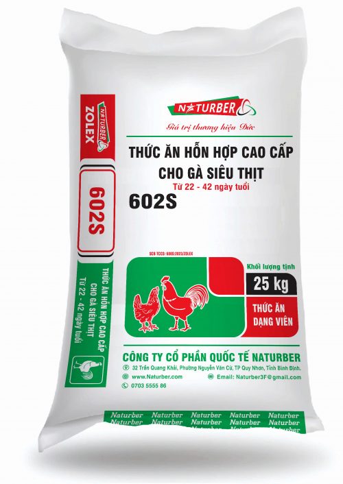 Thức ăn hỗn hợp cao cấp cho gà siêu thịt 602s